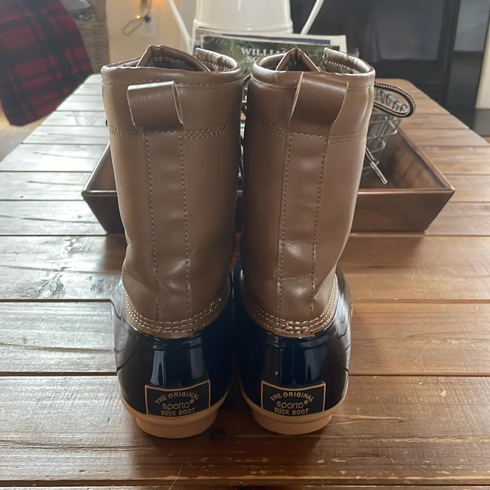 Sporto Ariel Mid Calf Duck Rain Boot Size 8